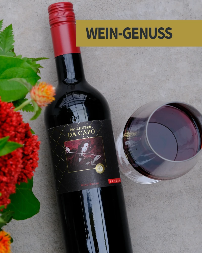 Entdecken Sie unsere hochwertigen Weine im sechser Karton Flasche Wein und Blumen