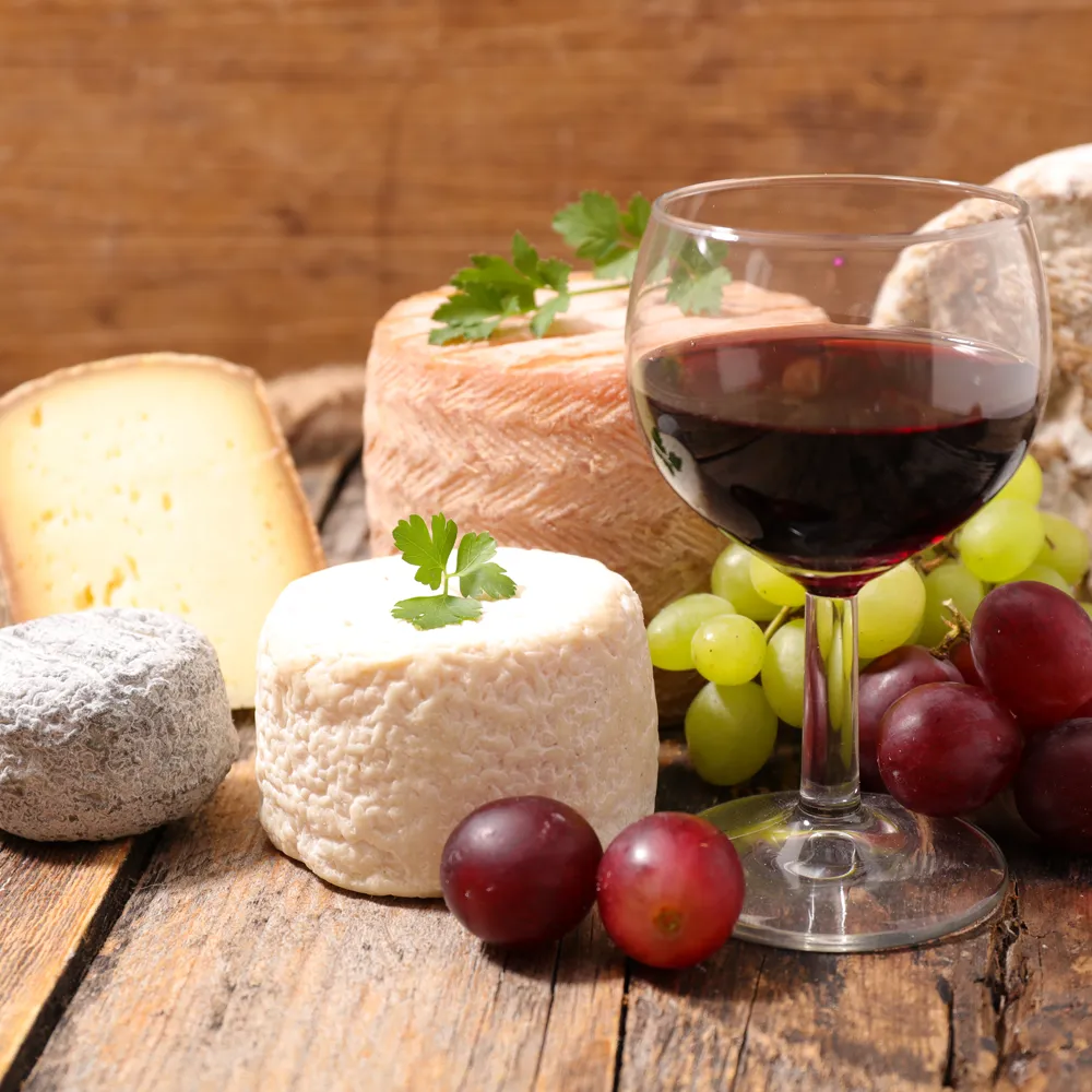 Käse und Wein