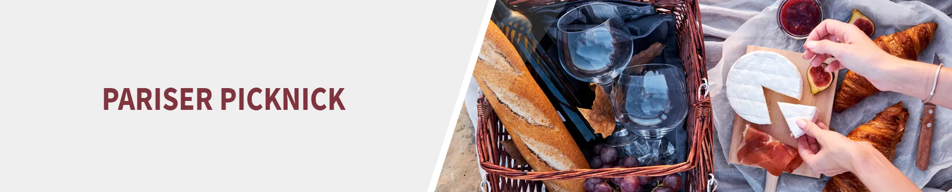 Picknick mit Käse und Wein