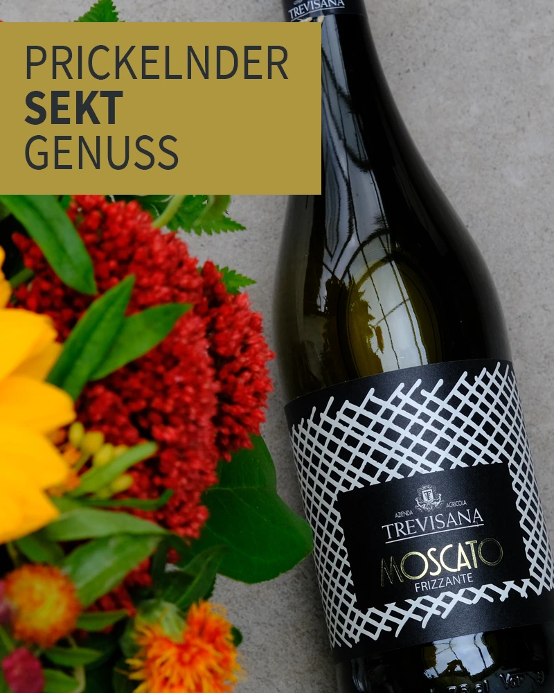 Probieren Sie unsere leckeren Schaumweine Moscato Frizzante