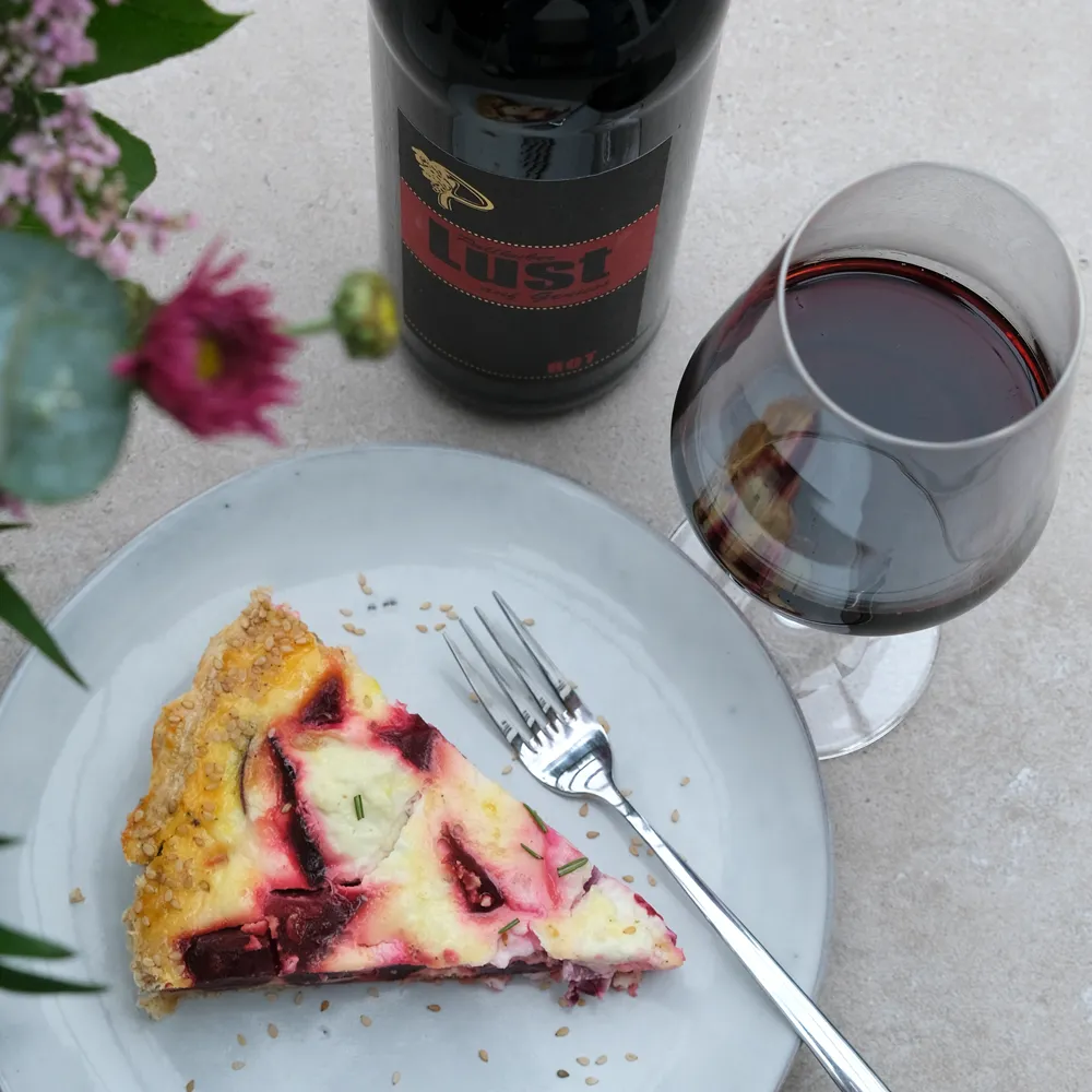 Rote Beete Quiche mit Ziegenkäse