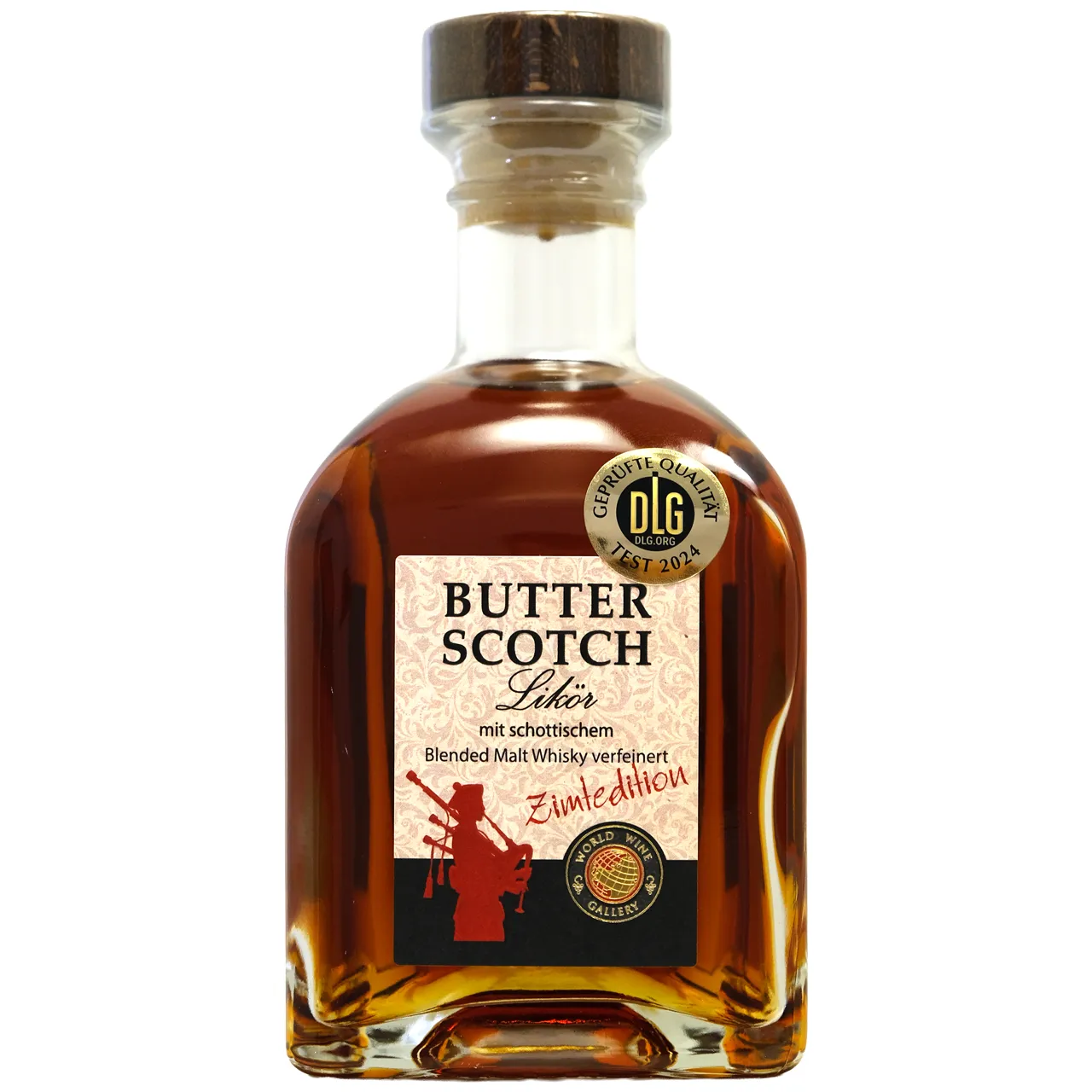 Eine Flasche Butterscotch Likör Zimtedition
